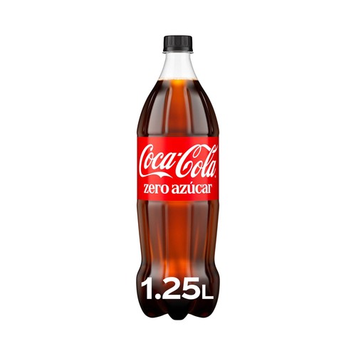 COCA COLA Zero azúcar Refresco de cola botella 1.25 l.