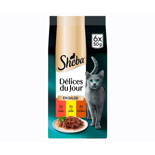 SHEBA Comida para gatos húmeda a base de carnes 300 g.