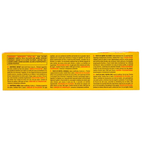 PRODUCTO ALCAMPO Pasta de dientes infantil (a partir de 6 años), con fluor y sabor a frutos rojos 50 ml.