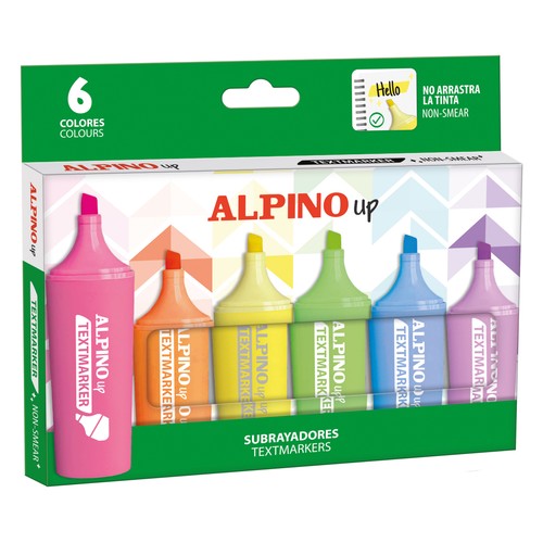 Set 6 subrayadores Up surtido. ALPINO