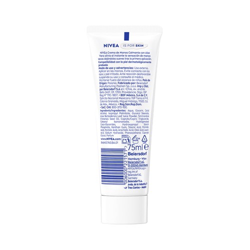 NIVEA Crema de manos calmante e hidratante con aloe vera 75 ml.