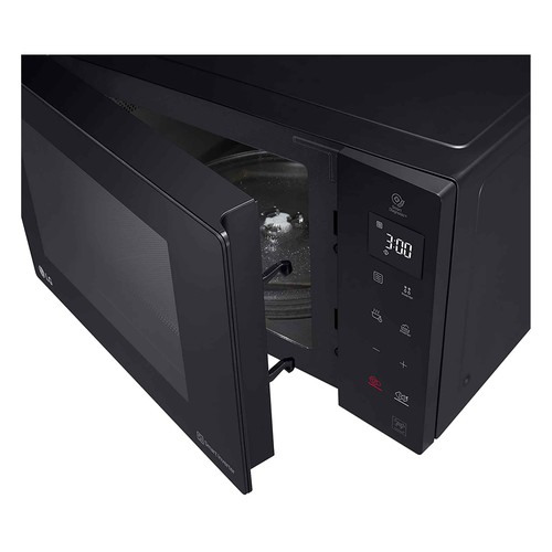 Microondas con grill LG MH6535GIB, color negro, Smart Inverter, capacidad 25L, potencia: 1000W, Grill: 900W.