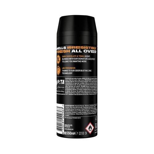 AXE Dark temptation Desodorante en spray para hombre con protección anti-transpiante hasta 48 horas 150 ml.