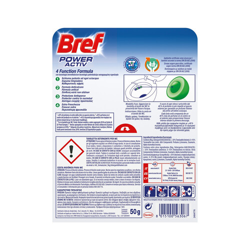 BREF Colgador WC Power Active Natura BREF 50 g.