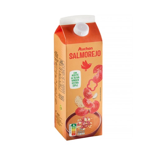 AUCHAN Salmorejo pasteurizado elaborado con aceite de oliva virgen extra 1 l Producto Alcampo-