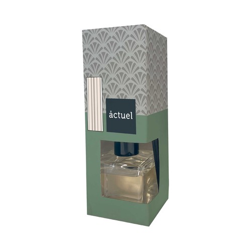 Ambientador de varillas Mikado con perfume Cotton Flower Soft Green 60ml, ACTUEL