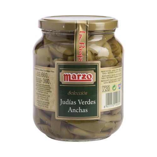 MARZO Judías verdes anchas frasco de 360 g.