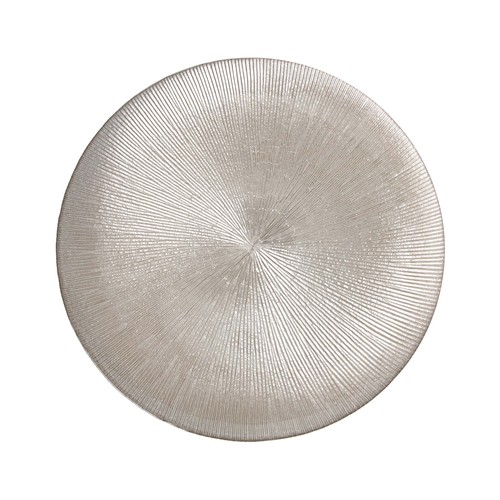 Plato llano de vidrio dorado 27cm, ACTUEL.