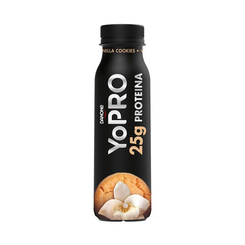 YOPRO Yogur liquido con proteínas y sabor a vainilla, sin azúcares añadidos, ni grasa de Danone 291 ml.