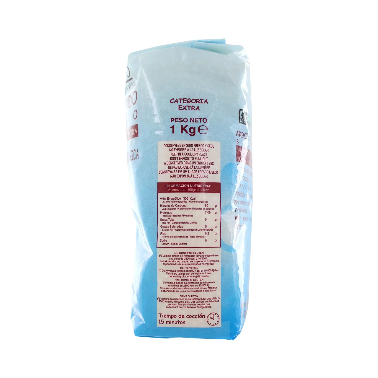 MARGABIO Arroz redondo blanco ecológico 1 kg.