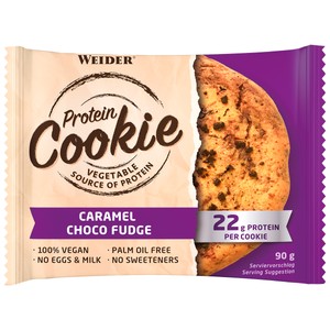 Barrita cookie proteínas sabor caramelo con chocolate 90 g.