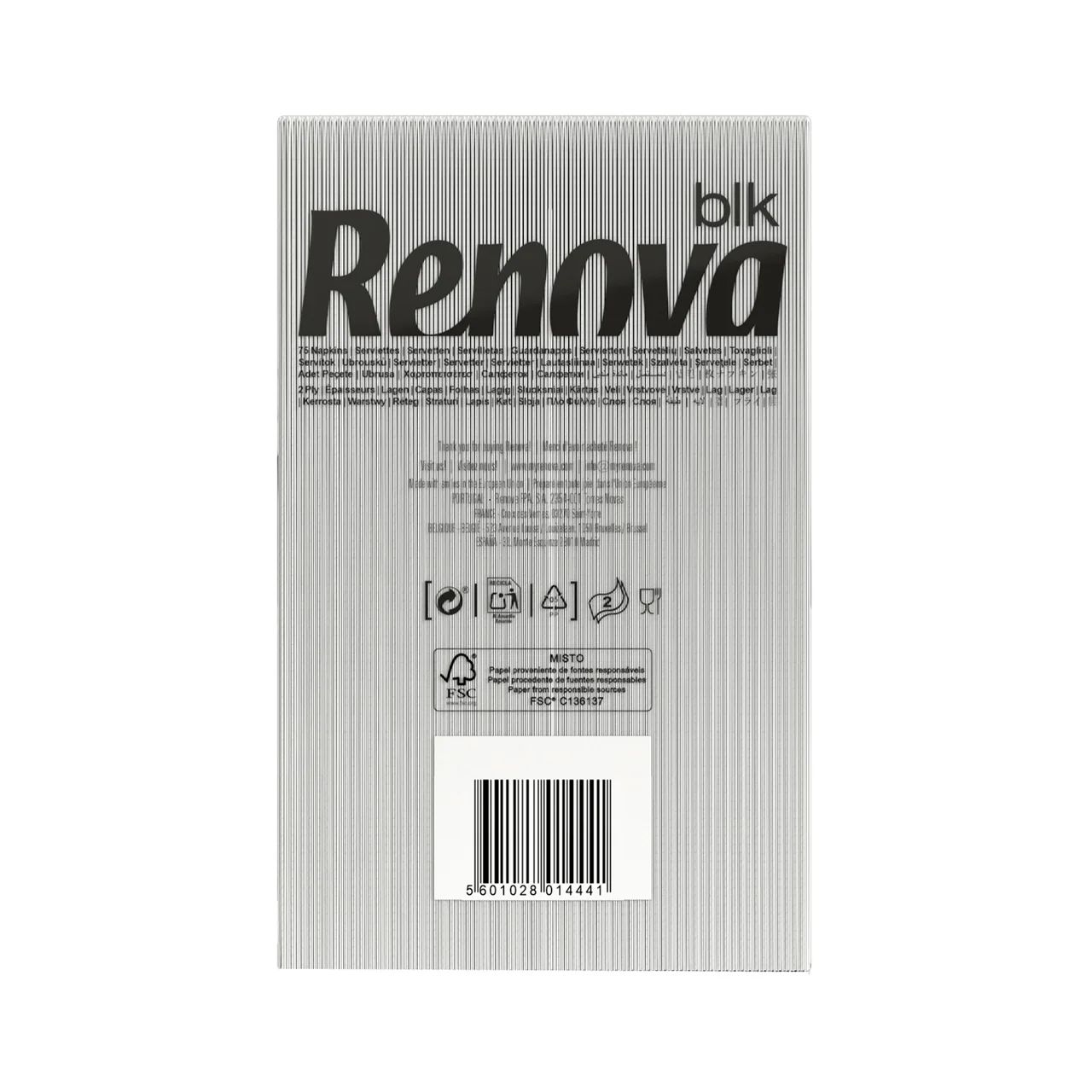 RENOVA Servilletas de papel desechables 39 x 39 cm RENOVA 75 uds.