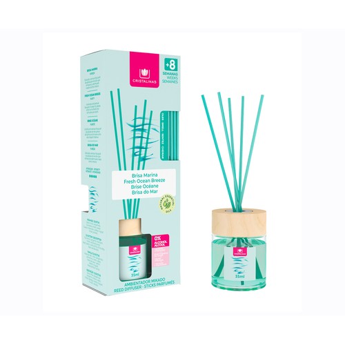 CRISTALINAS Varillas 0% alcohol Brisa marina CRISTALINAS 35 ml.