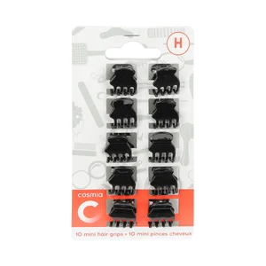 COSMIA Pinza de tamaño pequeño para cabello COSMIA 10 uds.
