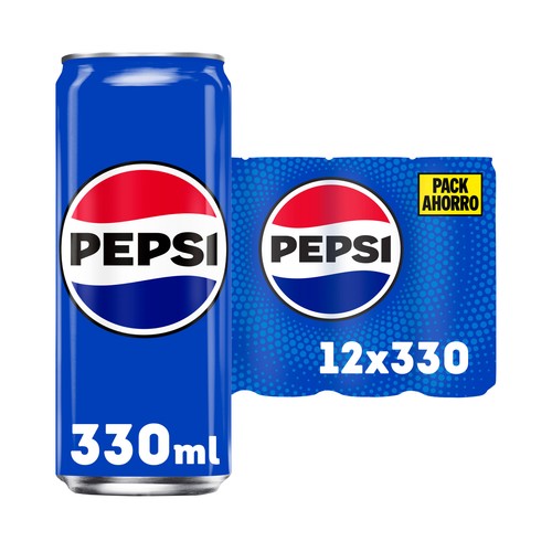 PEPSI Refresco de cola pack 12 latas de 33 cl.