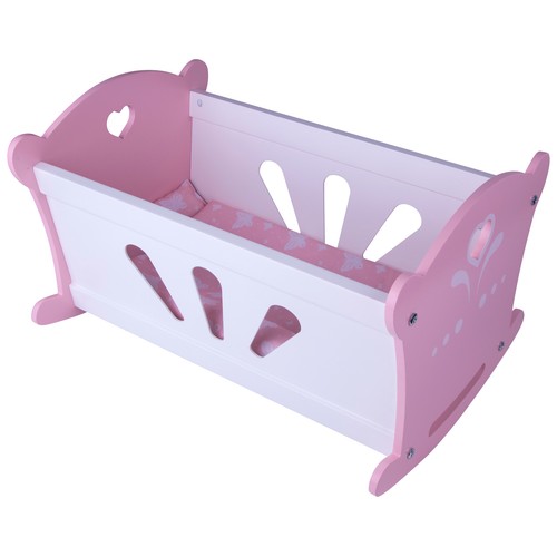 Cuna de madera, accesorio para muñeco bebé de hasta 42 centímetros ONE TWO FUN ALCAMPO.