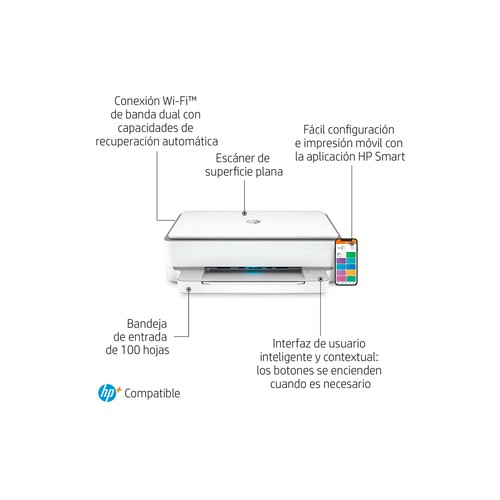 Impresora multifunción HP Envy 6530e. 3 meses gratis Instant Ink. Consulta condiciones
