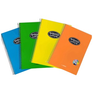 Imagen de Cuaderno tamaño A4, 150 hojas de 5 x 5, 90 gr, surtido de colores neón, OCEAN
