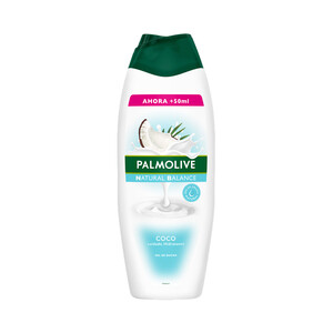 Imagen de PALMOLIVE Natural balance Gel de baño o ducha textura crema, con leche nutritiva y extracto de coco 600 ml.