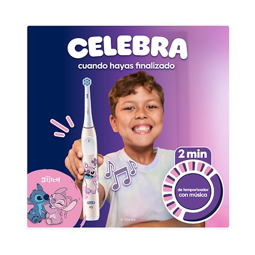 Oral-B iO2 Kids Stitch, 3 programas, tempo-rizador musical, sensor de presión.