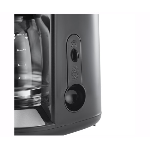 Cafetera de goteo RUSSELL HOBBS Honeycomb 27011-56, color negro,  15 tazas, 1100W, 1,25L de depósito