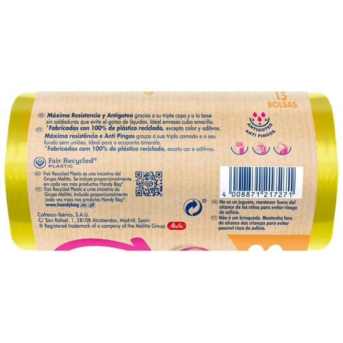 ALBAL Handy bag Bolsas de basura resistentes, 30 l, 15 uds.