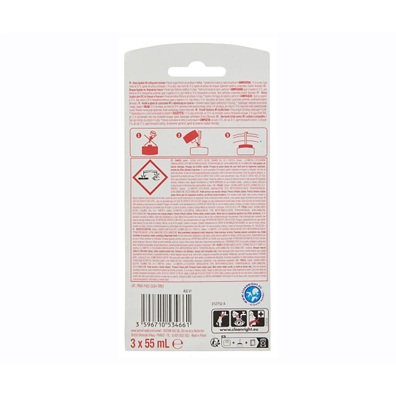 PRODUCTO ALCAMPO Bloques líquidos para WC limpiadores y refrescantes PRODUCTO LACAMPO 3 uds. x 55 m..