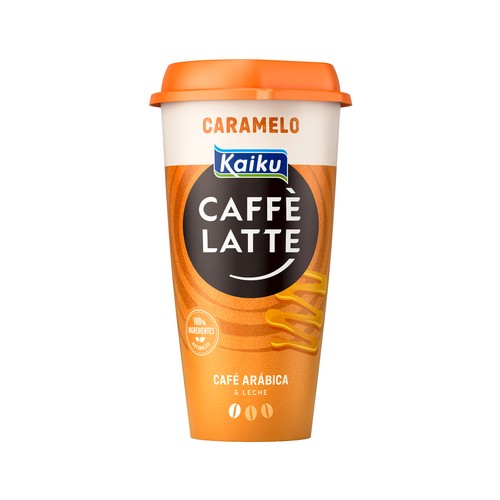 KAIKU Bebida de café arábica de Nicaragua y Honduras con caramelo Caffé latte 230 ml.