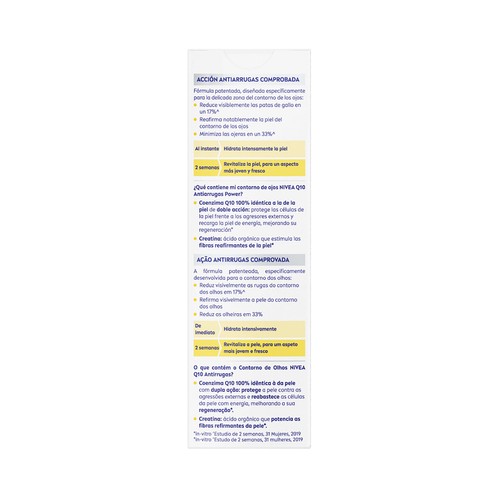 NIVEA Q10 Power Contorno de ojos antiarrugas y firmeza 15 ml