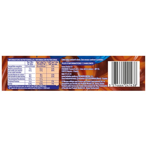 EXTRÈME de Nestlé Conos de helado de chocolate y caramelo toffee 6 x 110 ml.
