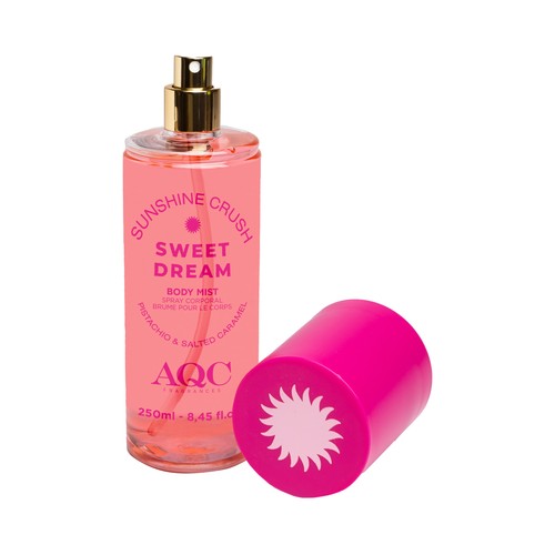 AQC FRAGANCES Sunshine crush Body mist para mujer con vaporizador en spray 250 ml.