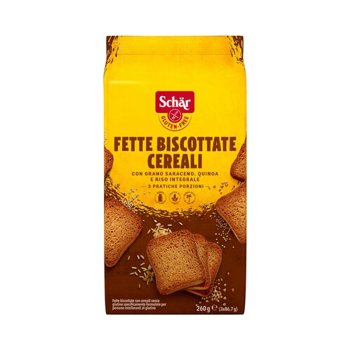 SCHÄR Biscottes de cereales sin gluten SCHAR 250 gr,