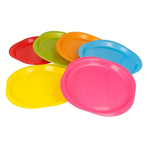 Set de 6 platos de plástico, STOR Picnic.