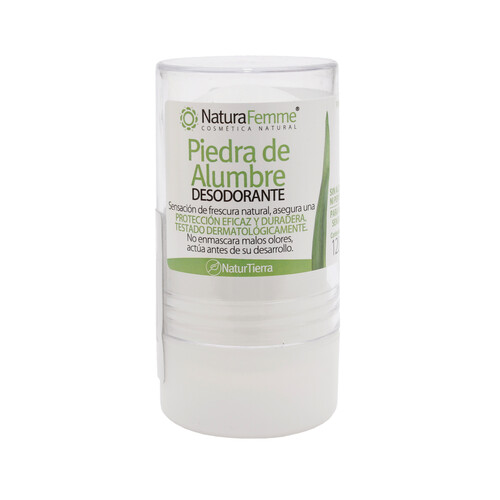 Desodorante roll-on de piedra de Alumbre para pieles sensibles NATURAFEMME 120 g.