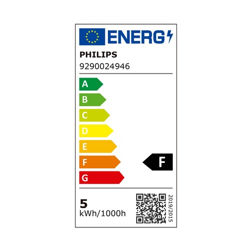 Bombilla led GU5.3, 5W=35W, luz cálida 2700K, 345lm, PHILIPS.