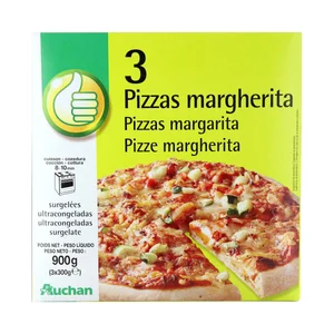 PRODUCTO ECONÓMICO ALCAMPO Pizza margarita ultracongelada 3 x 100 g.
