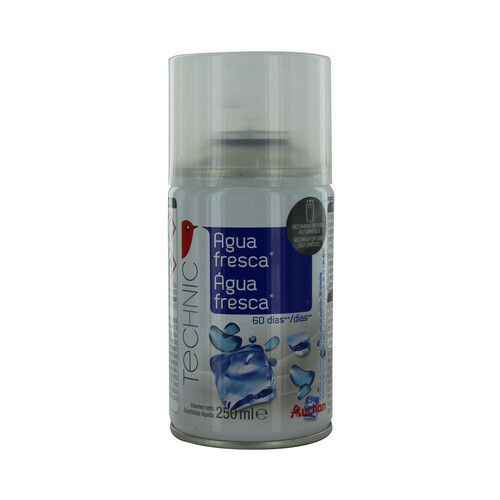 Recambio de ambientador automático con esencia de Agua Fresca AUCHAN.250 ml.