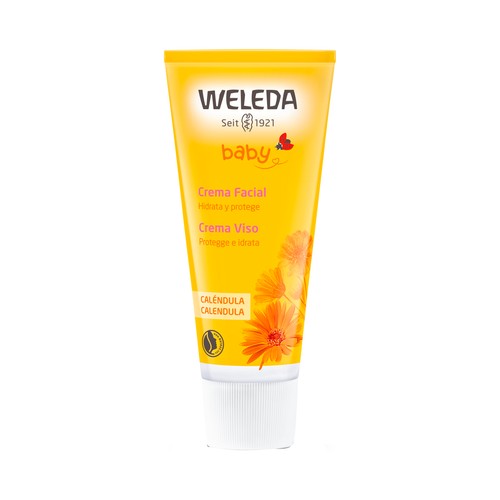 WELEDA Crema facial hidratante y protectora, para bebés con Caléndula WELEDA Baby 75 ml.