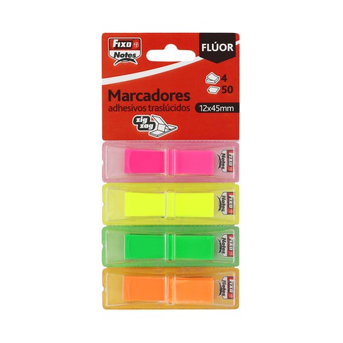 Marcadores traslúcidos con dispensador FixoNotes.
