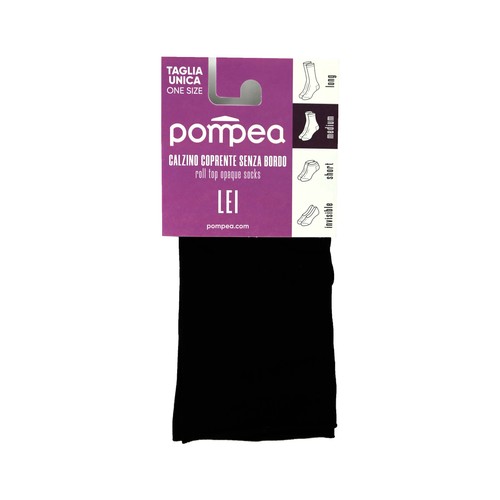 Tobilleros opacos POMPEA, color negro, talla única.