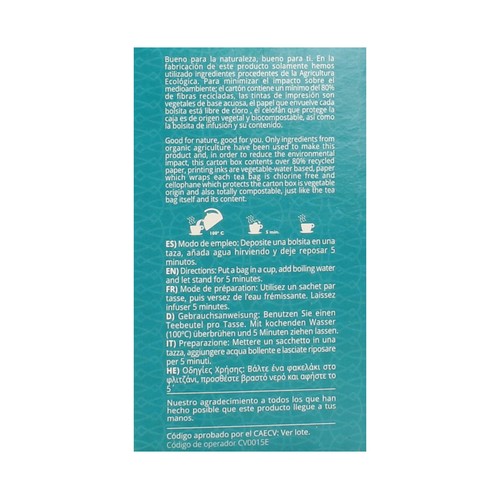 ARTEMIS BIO Infusión de cola de caballo procedente de agricultura ecológica ARTEMIS BIO 20 bolsitas