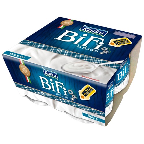 KAIKU Bífidus con sabor natural Bifiactivium 4 x 125 g.