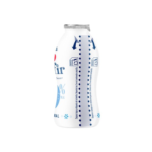 NESTLÉ Kefir líquido natural desnatado (0% materia grasa), elaborado con fermentos lácteos y levaduras de 6 x 100 g.