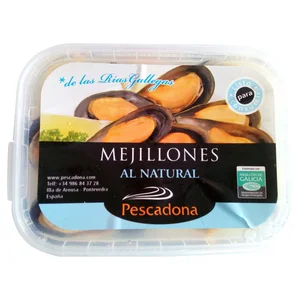 PESCADONA Mejillón cocido al natural PESCADONA bandeja 150 gr.