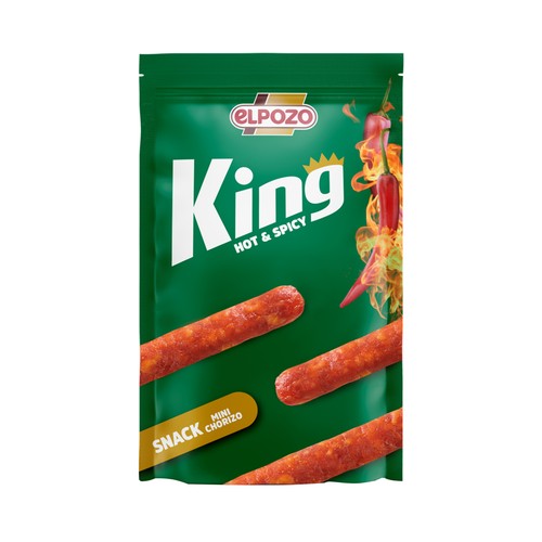 EL POZO Mini chorizos con un toque picante, ideales para picar EL POZO King hot & spicy 50 g.