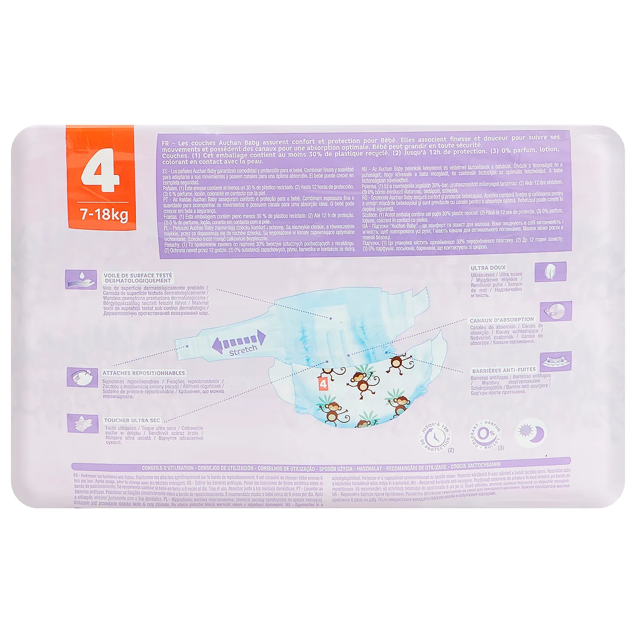PRODUCTO ALCAMPO Baby Pañales talla 4 (7-18 kg) 84 uds.