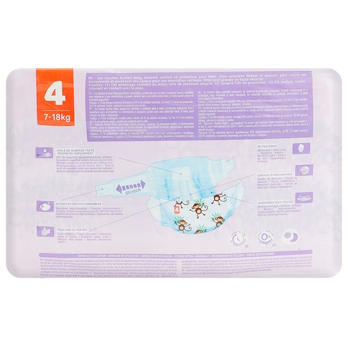 PRODUCTO ALCAMPO Baby Pañales talla 4 (7-18 kg) 84 uds.