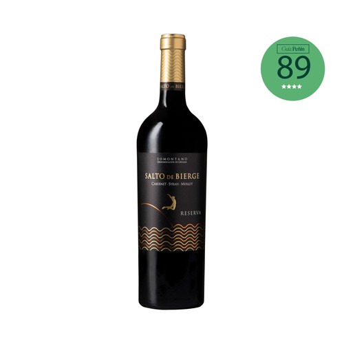 Vino tinto reserva con denominación de origen Somontano SALTO DE BIERGE botella de 75 cl.