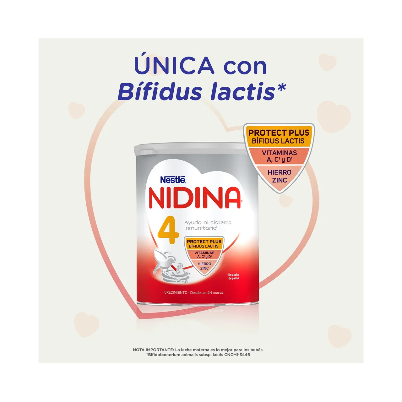 4 Leche (4) de crecimiento a partir de 24 meses 800 g.
