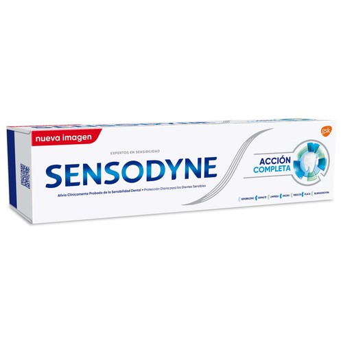 SENSODYNE Pasta de dientes con flúor y acción blanqueante, para personas con sensibiliad dental SENSODYNE 75 ml.